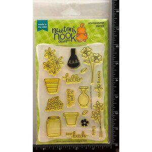 NEWTONS NOOK VERSATILE VASES 20140402 CLEAR CLING PHOTOPOLYMER STAMP SET FLOWER